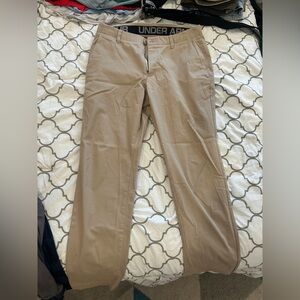 Under Armour khaki golf/work pants 34x32
